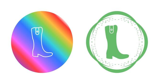 icono de vector de botas largas