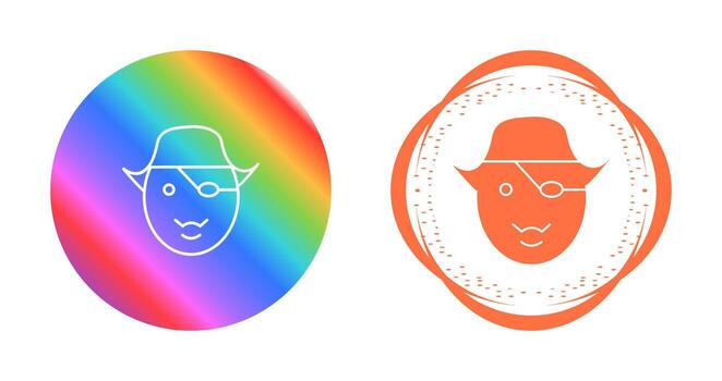 icono de vector de pirata