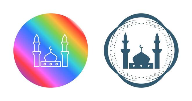 icono de vector de mezquita del profeta