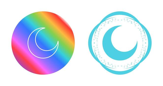 icono de vector de media luna