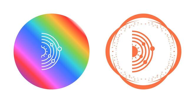 icono de vector de sistema solar