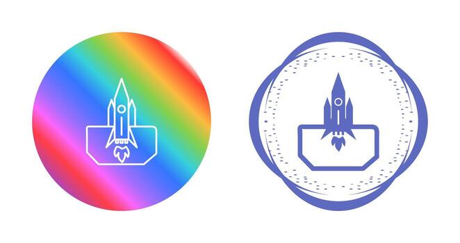 icono de vector de transbordador espacial