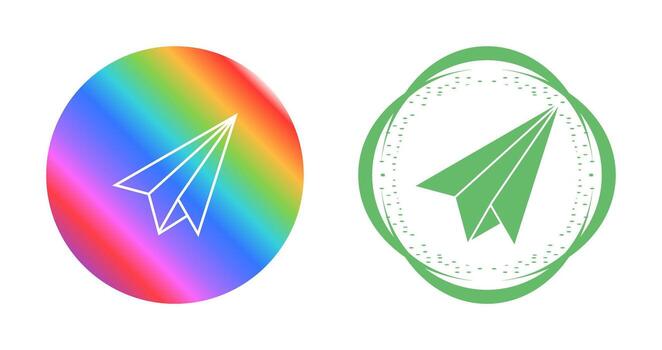 icono de vector de avión de papel