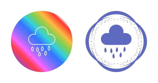 icono de vector de nube de lluvia