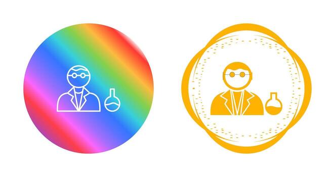 icono de vector de químico