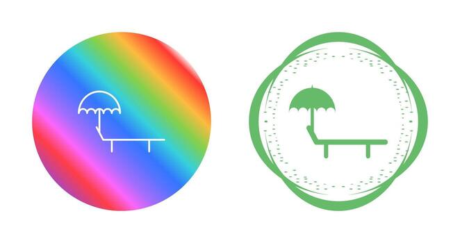 icono de vector de silla para tomar el sol