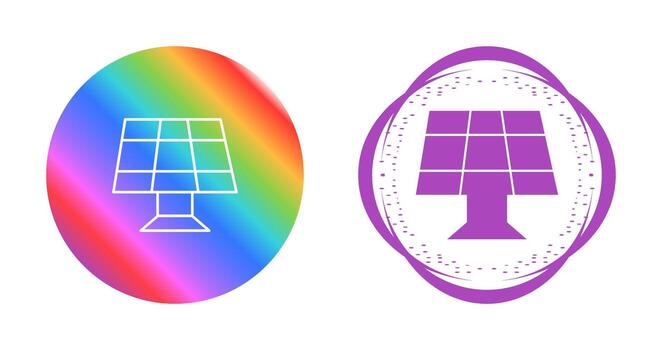 icono de vector de panel solar