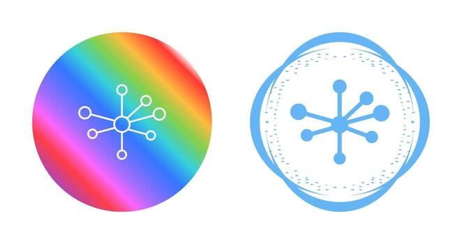 icono de vector de estructura molecular