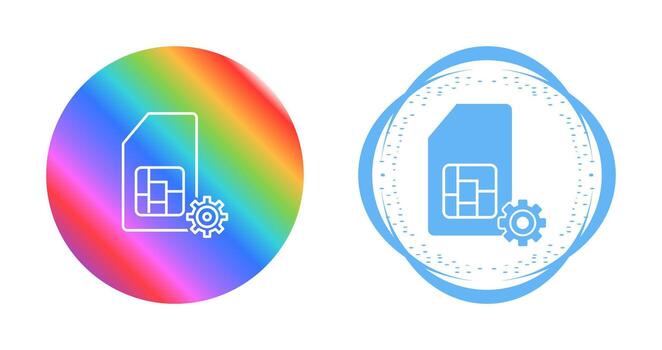 icono de vector de gestión de sim