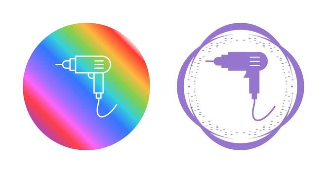 icono de vector de máquina de perforación