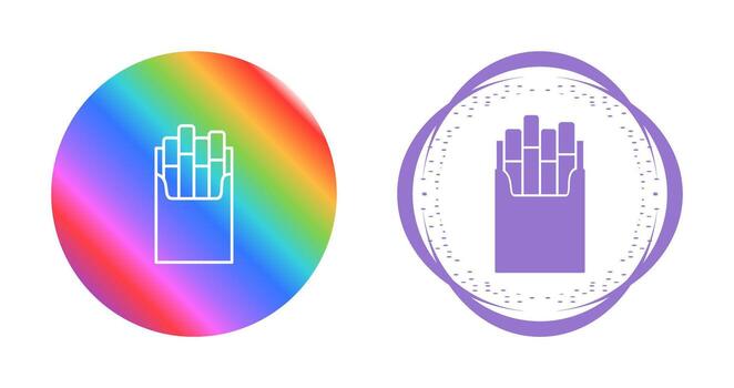 icono de vector de paquete de cigarrillos