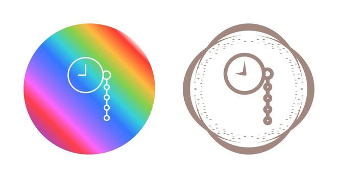 icono de vector de reloj de bolsillo