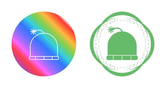 icono de vector de gorra de invierno