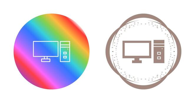 icono de vector de computadora