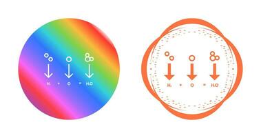 icono de vector de fórmula química