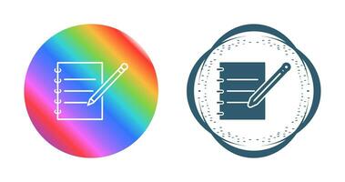 Notebook and Pen Vector Icon