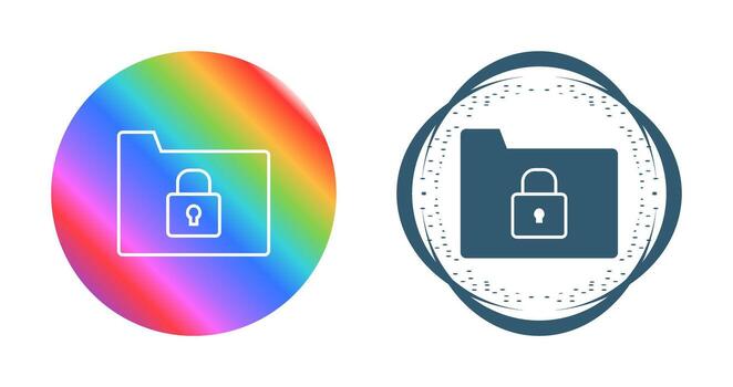 icono de vector de carpeta segura