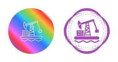 Oil Platform Vector Icon