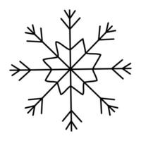 snowflake christmas winter cold pattern line icon vector