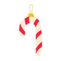 christmas toy glass candy cane christmas element vector