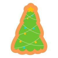 cookie christmas sweetness baking gift icon element vector