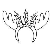 deer antler headband decoration christmas line i vector