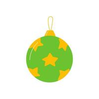 Navidad juguete pelota redondo árbol decoración icono vector