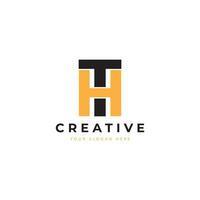 logo monogram letters h and t luxury unique  vector icon symbol illustration minimalistic design