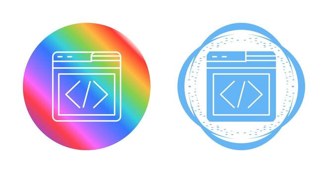 icono de vector de programación web