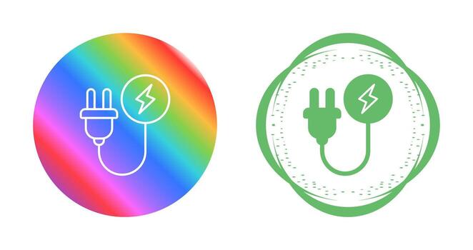 icono de vector de enchufe