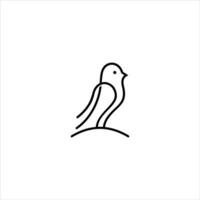 Bird icon flat. Illustration of bird vector sign symbol - Vector