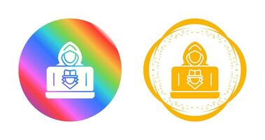 icono de vector de hacker