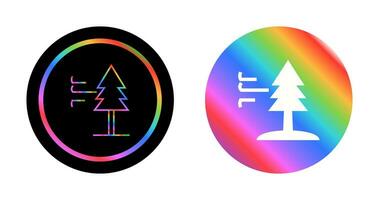 Tree with Wind Vector Icon