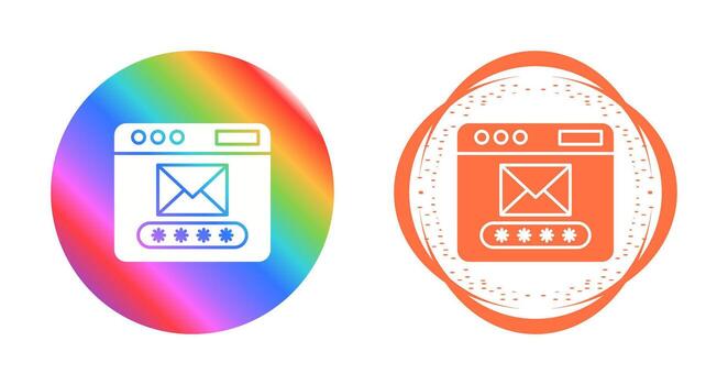 icono de vector de código de correo