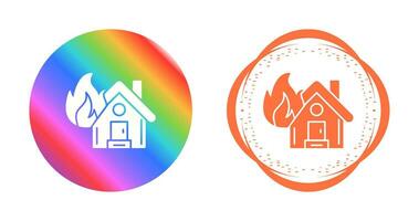 House On Fire Vector Icon