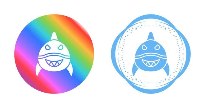 icono de vector de tiburón