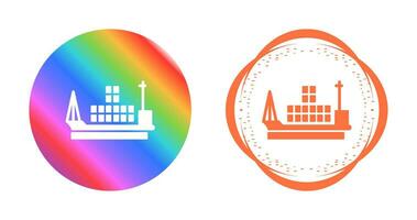 Cargo Ship Vector Icon