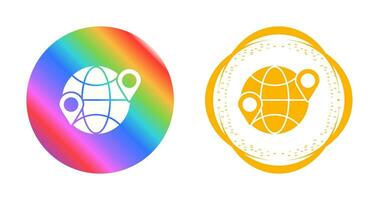 Globe Location Vector Icon