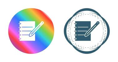 Notebook and Pen Vector Icon
