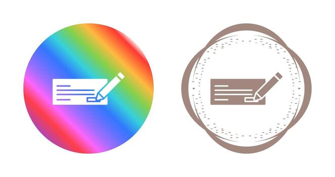 Write Cheque Vector Icon