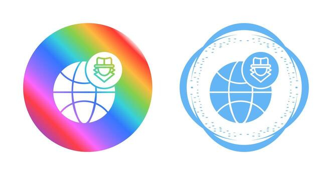 icono de vector de pirateo de red