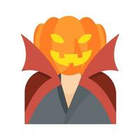 Halloween Pumpkin man cartoon vector, pumpkin icon,avatar, isolated white background. vector
