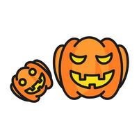 Jack o linterna icono. calabaza cara signo. Víspera de Todos los Santos caracteres contorno pictograma aislado en blanco antecedentes editable. vector icono forma, de cerca de sencillo símbolo