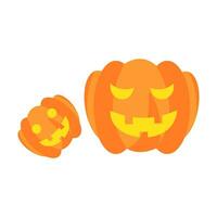 Jack O lantern icon. Pumpkin face sign. Halloween characters outline pictogram isolated on white background editable. Vector Icon Shape, closeup of simple symbol