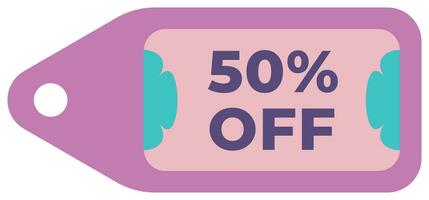 Half Discount Sticker vector