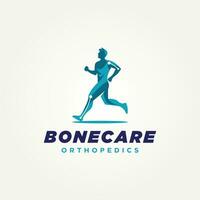minimalist bone care orthopedic icon logo template vector illustration design. simple modern orthopedic clinics, physical therapists and rehabilitation centers logo concept