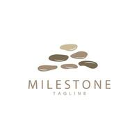 Stone Vector Logo, Stone Design Balance Milestone Vector Templet Symbol Illustration