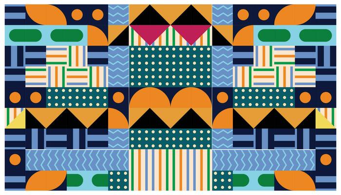 Seamless African pattern with geometric elements in retro memphis style. Tribal vector ornament. Ethnic carpet with chevrons. Aztec style. Ancient interiors. Modern rugs.