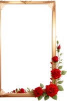 reste sig gyllene gräns ram png bild transparent bakgrund ai generativ