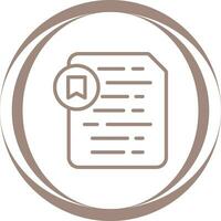 Document Insert Bookmark Vector Icon